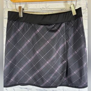 Tommy Armour Gray Black Plaid Athletic Athleisure Tennis Golf Dri-Logic Skort M